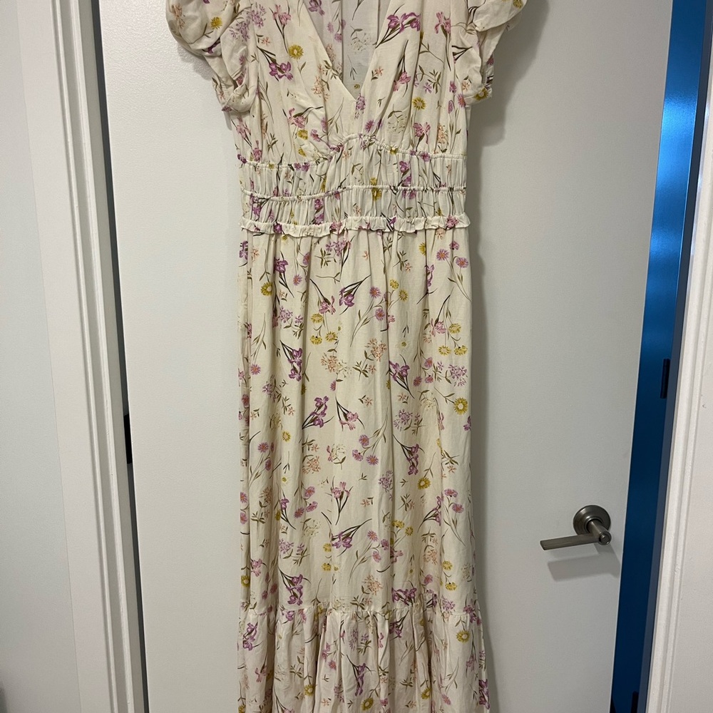 & Other Stories Floral Maxi Dress with Puff Sleeves